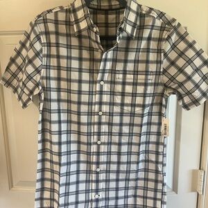 Amazon Essentials Men's Navy and White Checkered Shirt